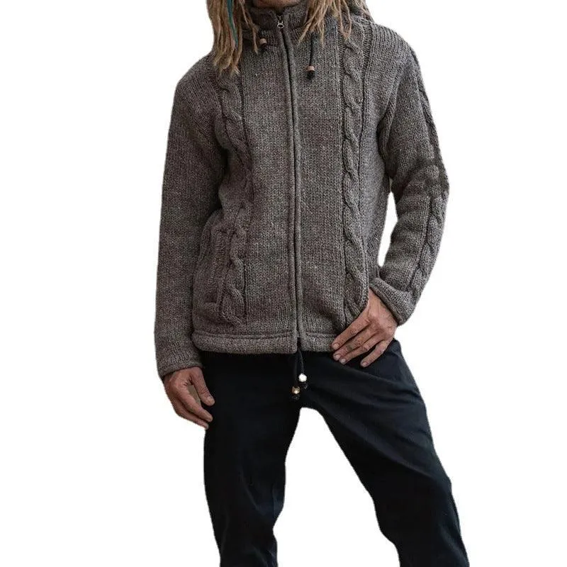 Autumn Winter Men's Knitwear In Solid Color