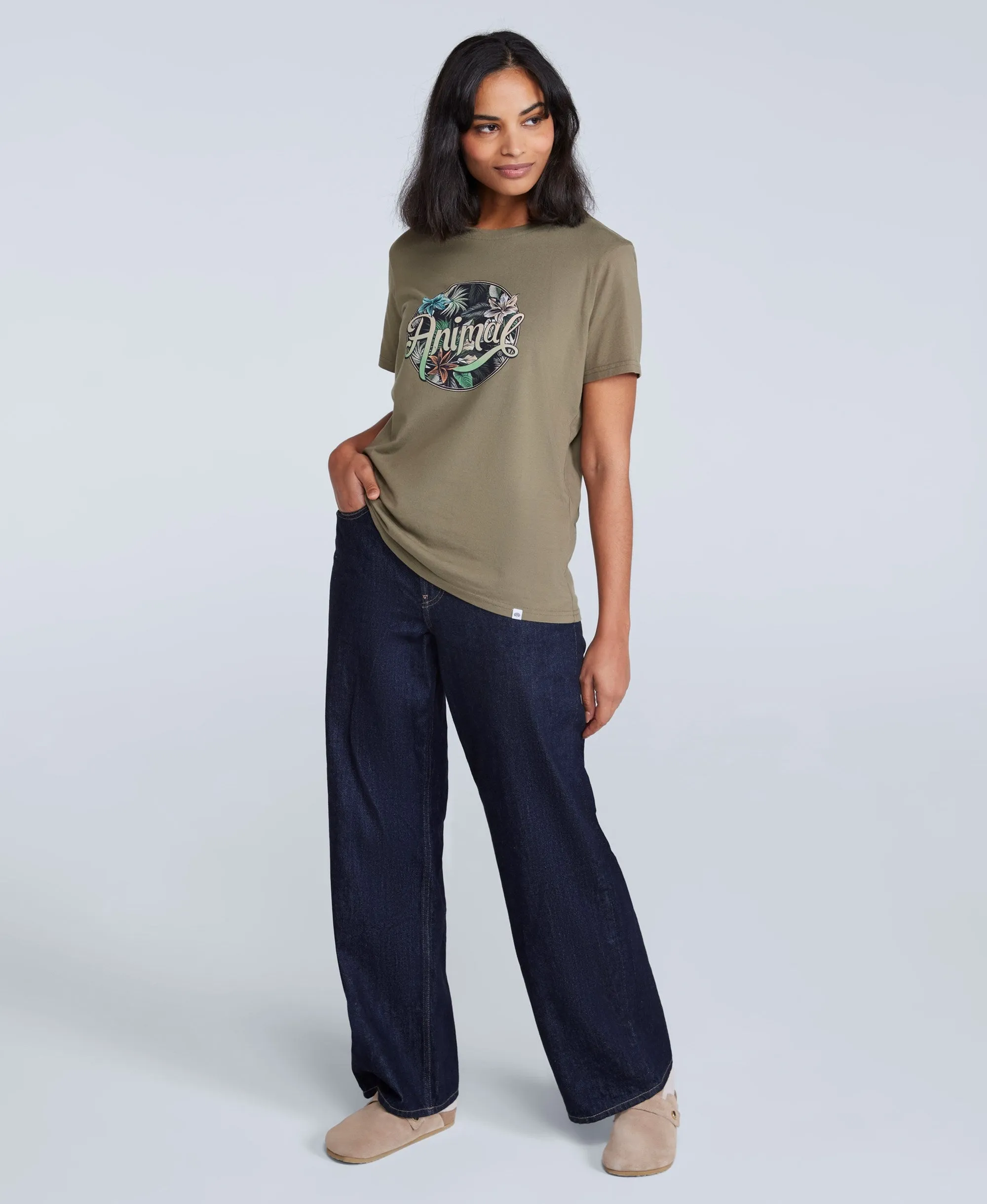 Canopy Carina Womens T-Shirt - Khaki