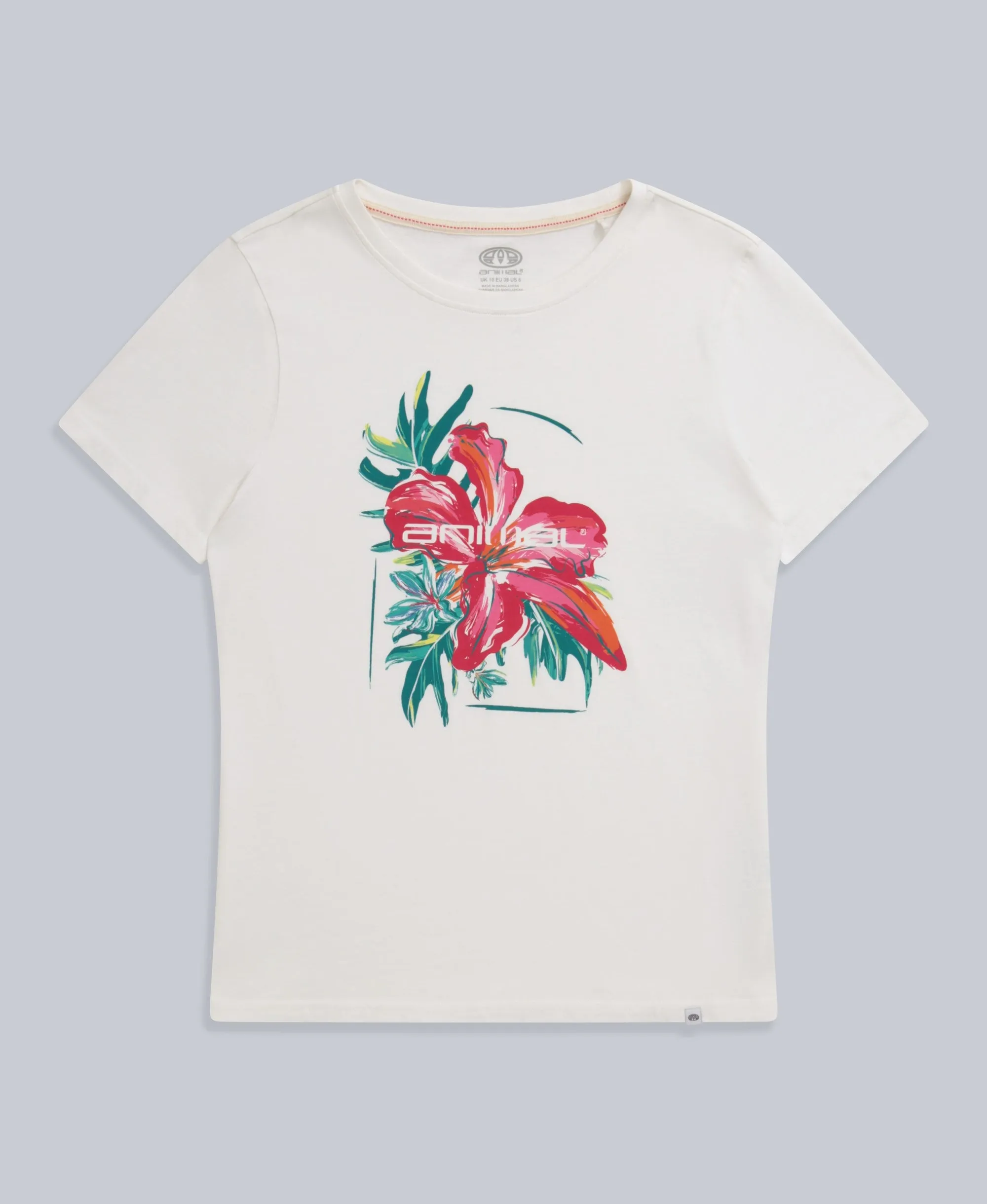 Carina Hibiscus Womens T-Shirt - White