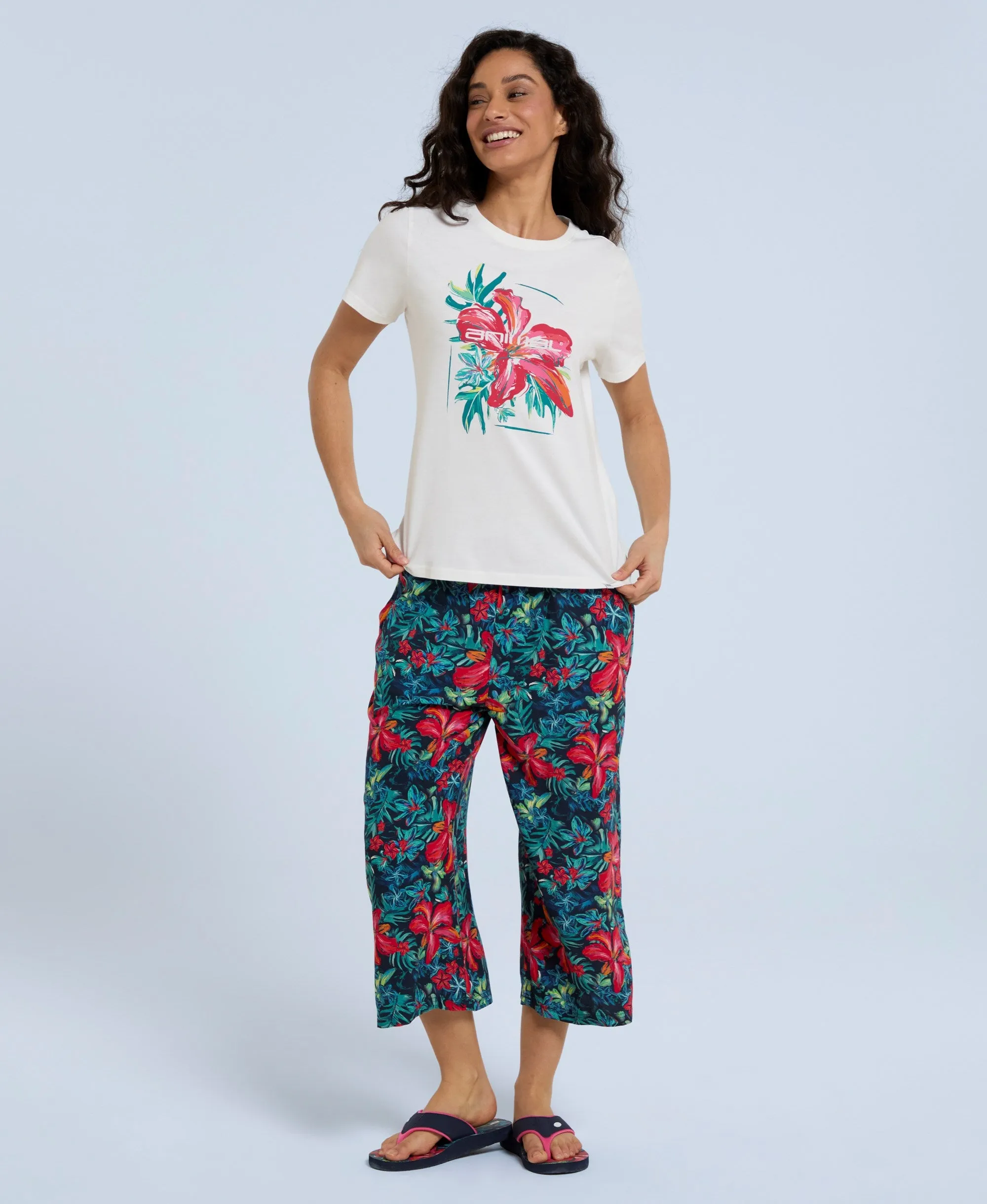 Carina Hibiscus Womens T-Shirt - White