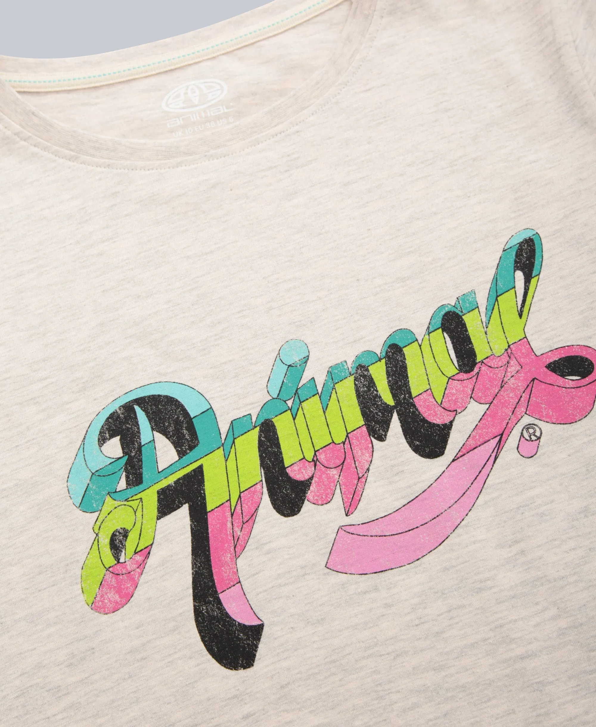 Carina Womens Graphic T-Shirt - Beige