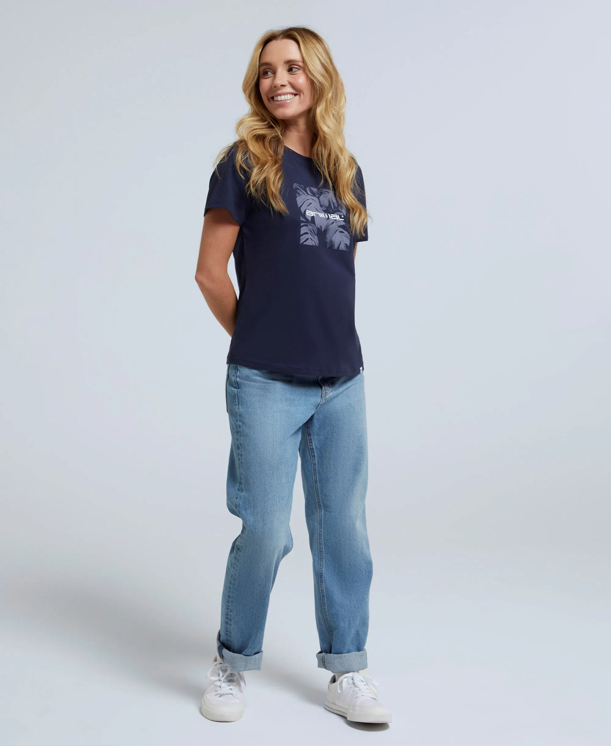 Carina Womens Graphic T-Shirt - Navy
