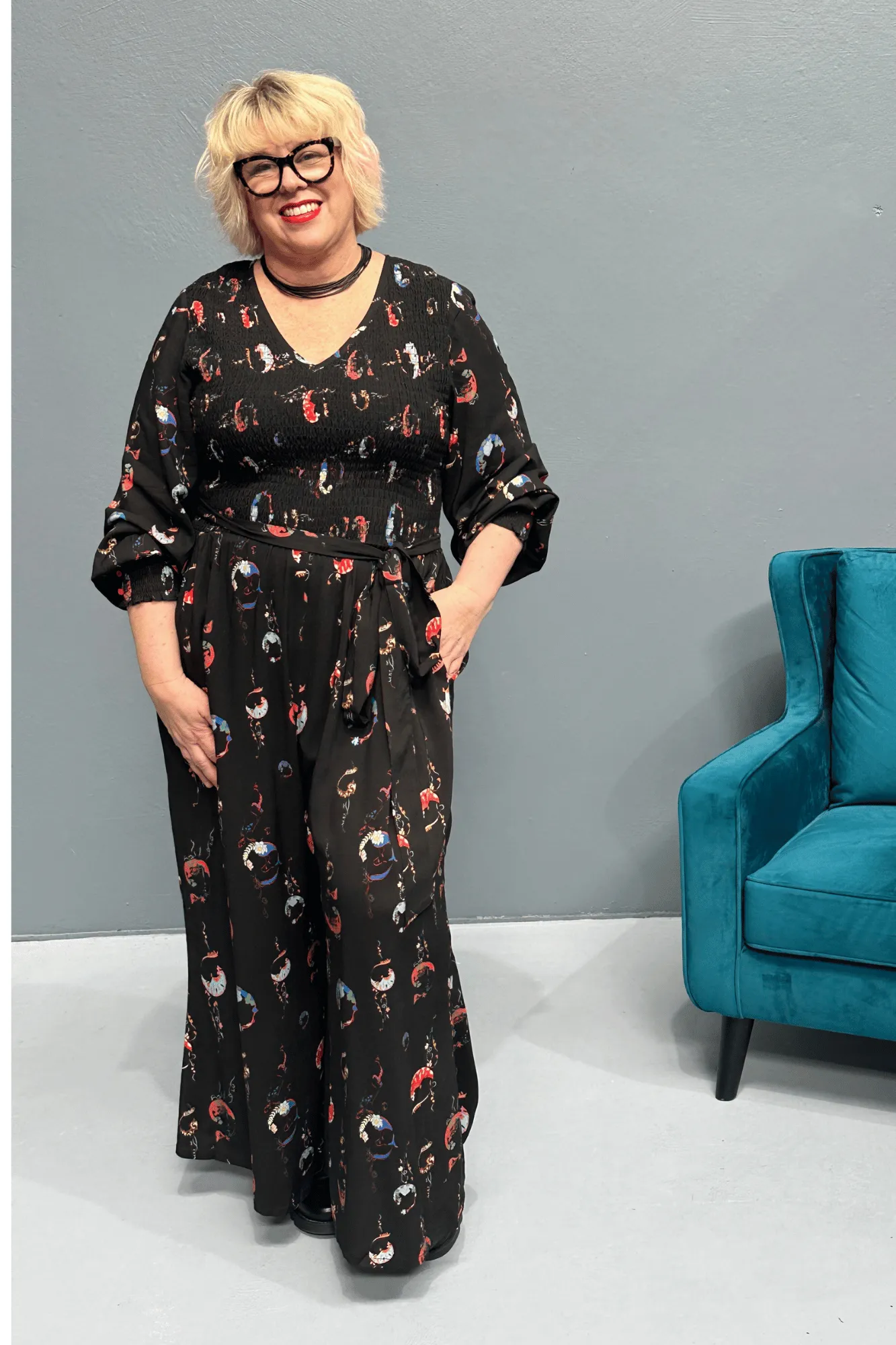 'FEARLESS' Jumpsuit - Moon Print