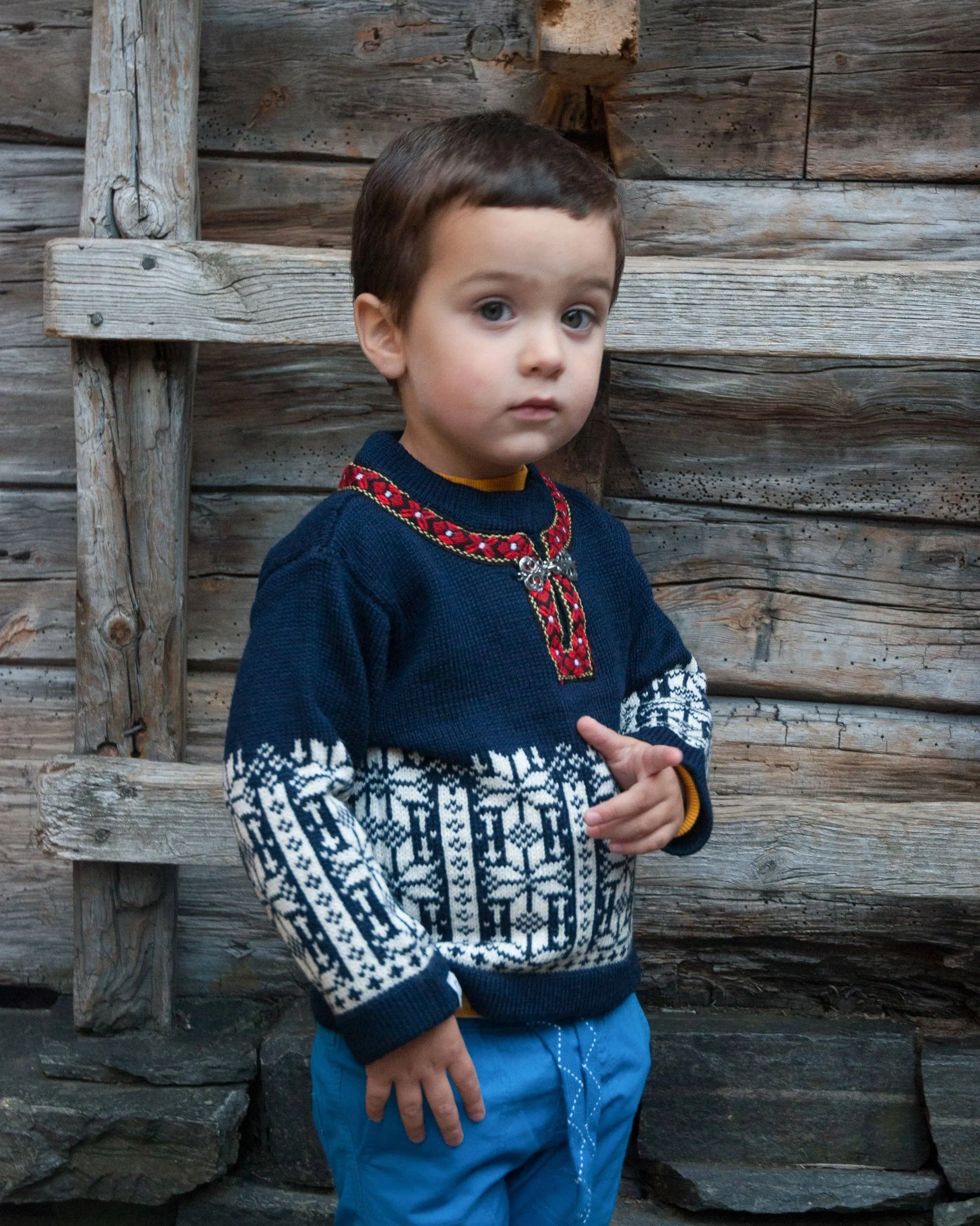 Ulriken Children's Sweater: Navy